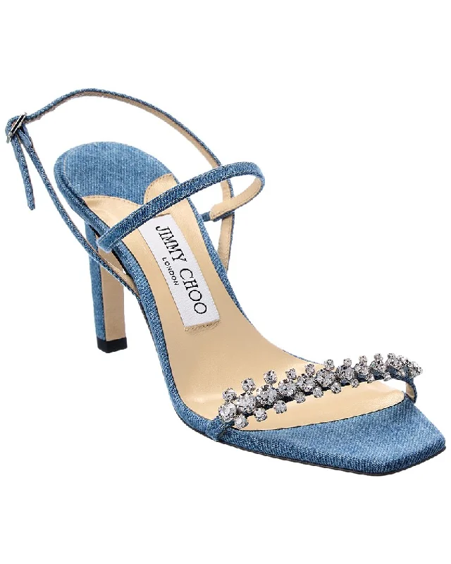 Jimmy Choo Meira 85 Denim Sandal