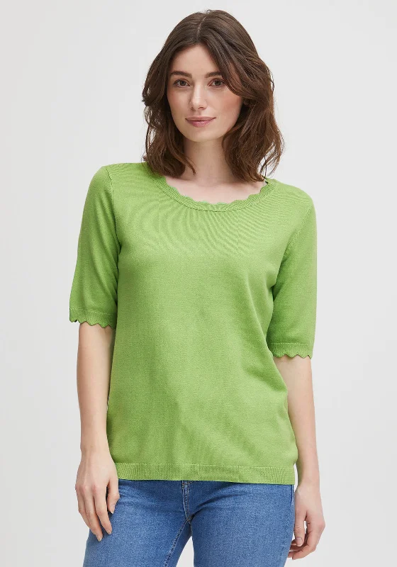 Fransa Blume Sweater, Lime Green