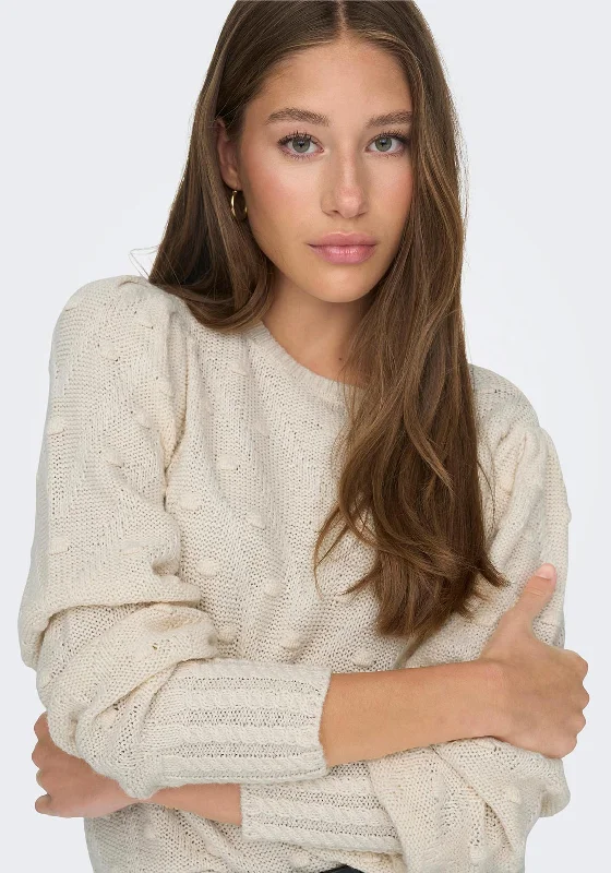 JDY Selma Structured Knit Jumper, Sandshell