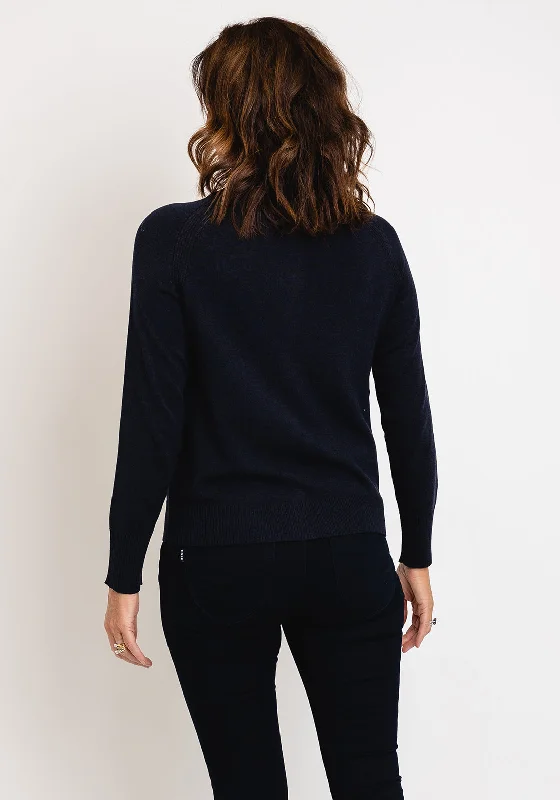 White Stuff Lulu Short Knit Cardigan, Dark Navy