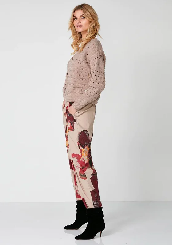 NU Denmark Rokka Cut-Out Pattern Knit Sweater, Sea Sand