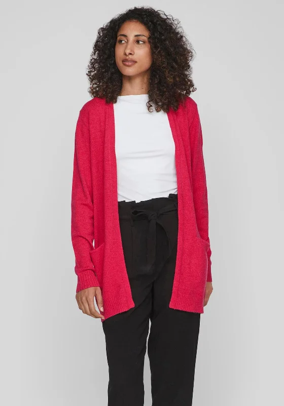 Vila Soft Knit Open Cardigan, Love Potion