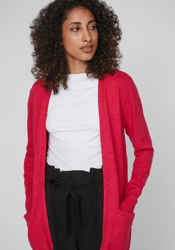 Vila Soft Knit Open Cardigan, Love Potion