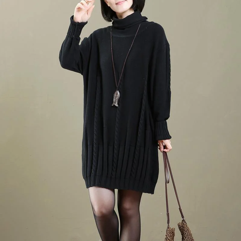 stylish black cable knit sweaters knit dresses spring fashion pullover top quality  sweater