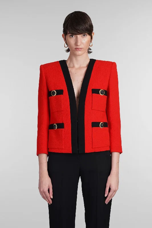 Blazer in red wool