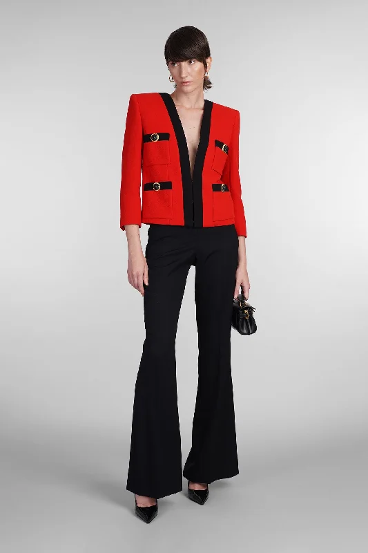 Blazer in red wool