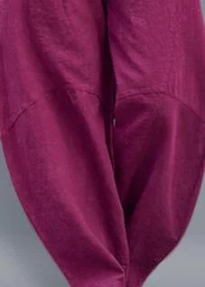 Beautiful harem pants cotton Boho Work Outfits burgundy long pants