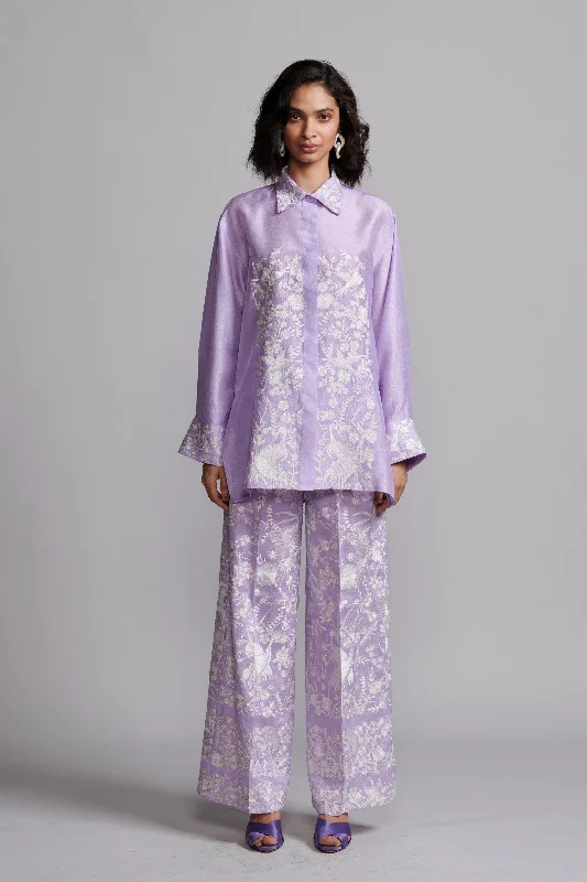 Lavender Embroidered Pant