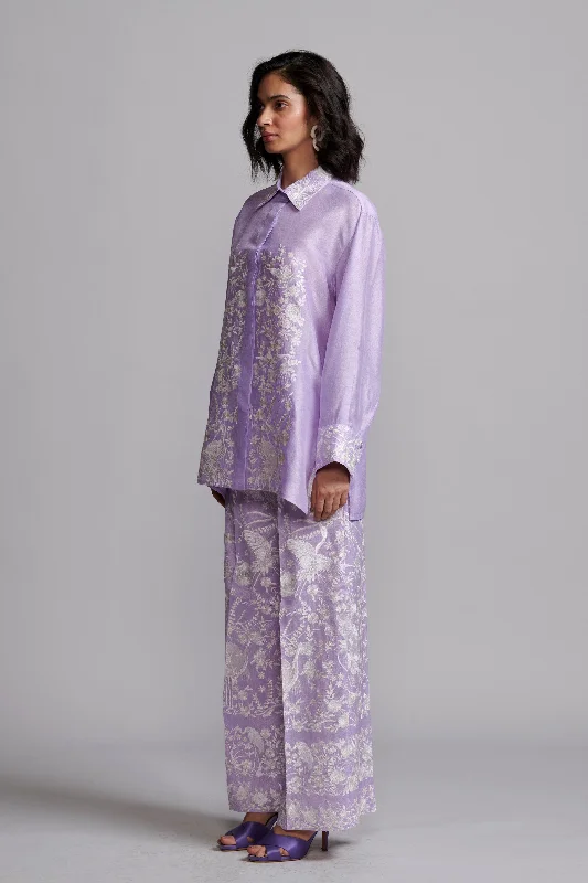 Lavender Embroidered Pant