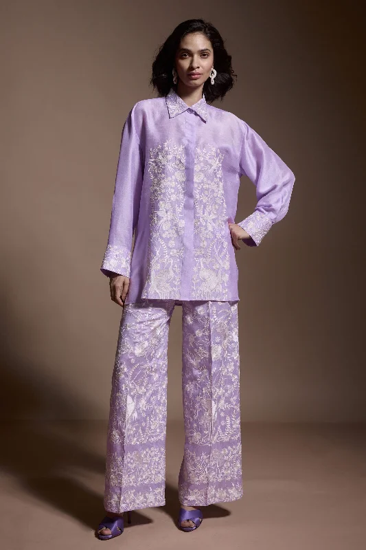 Lavender Embroidered Pant