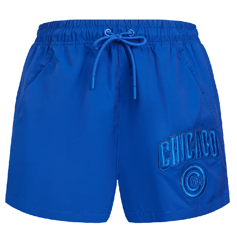 MLB CHICAGO CUBS TRIPLE TONAL WOMEN'S WOVEN SHORT (ROYAL BLUE)