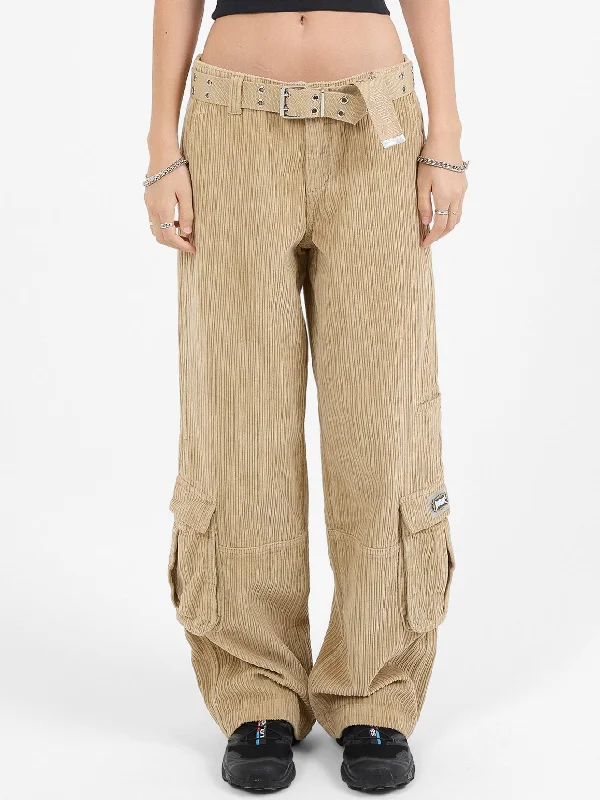 Podium Cord Cargo Pant - Faded Khaki