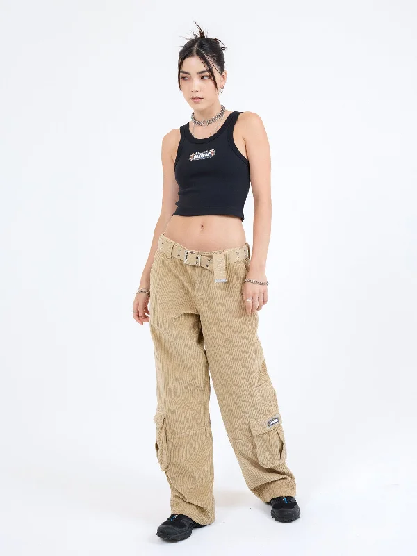 Podium Cord Cargo Pant - Faded Khaki