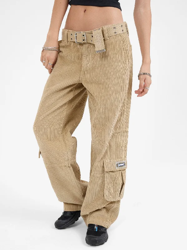 Podium Cord Cargo Pant - Faded Khaki