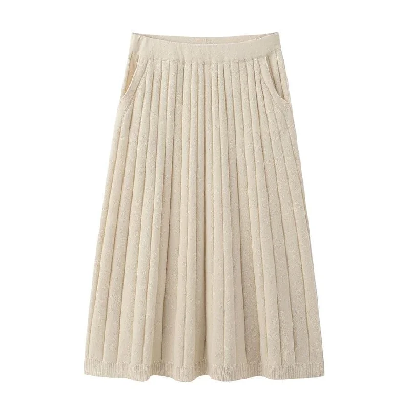 Pure Cashmere A-Line Skirt