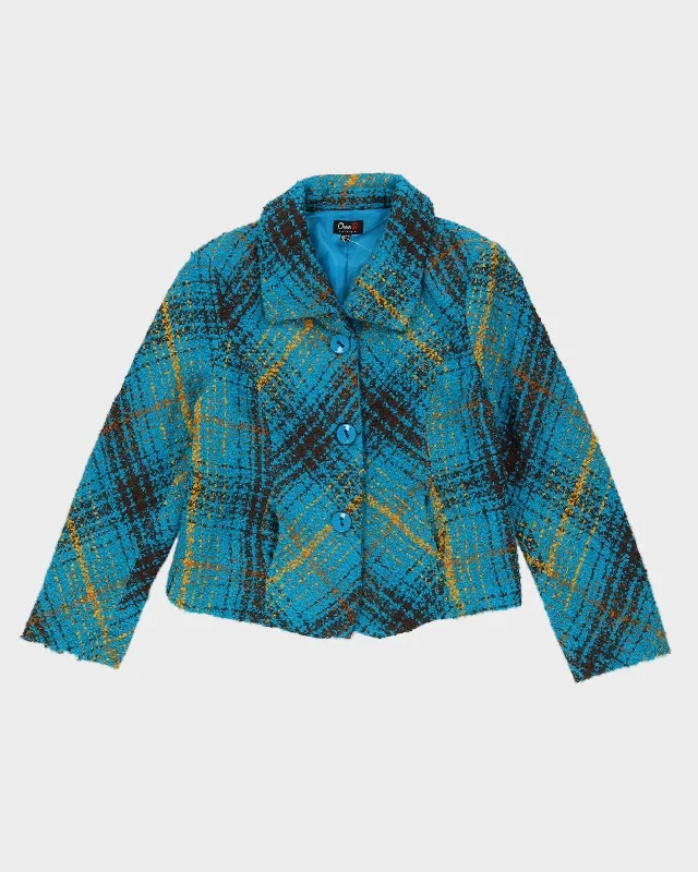 Blue Woven Blazer Jacket - M