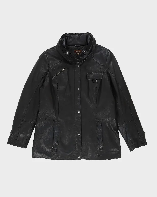 Danier Black Leather Jacket - L