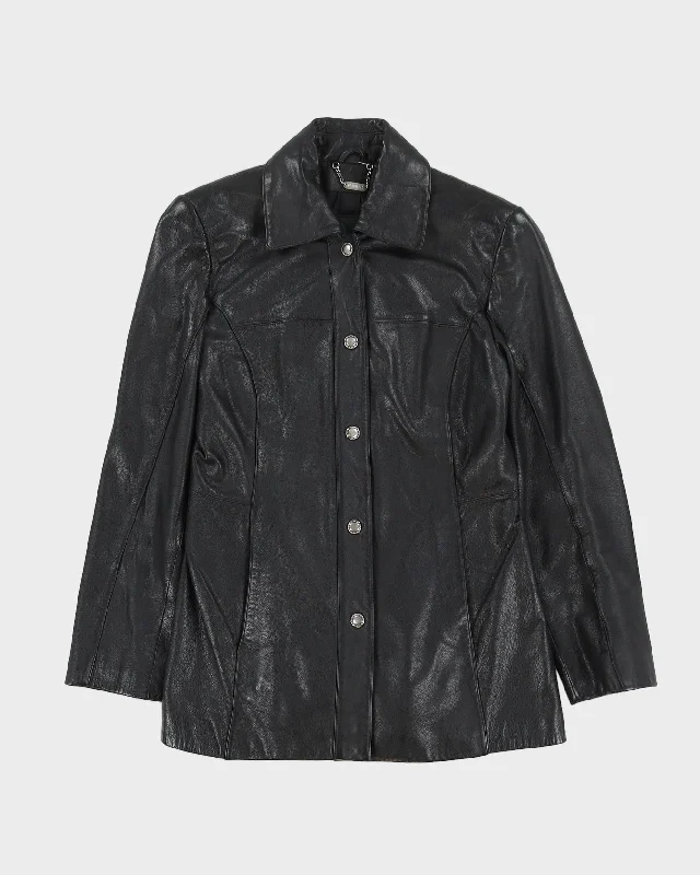 Danier Black Leather Jacket - M