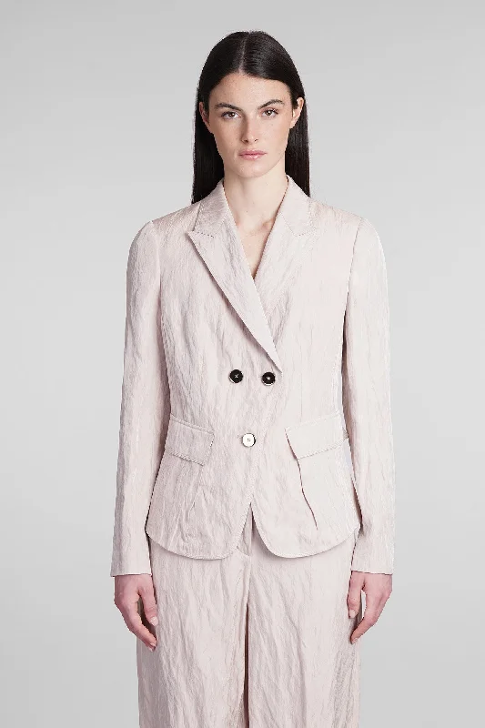 Blazer in rose-pink viscose