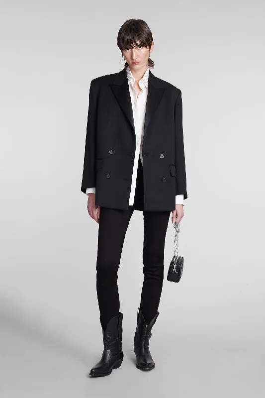 Laureen Blazer in black wool