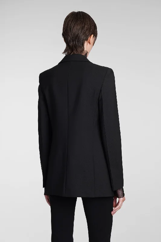 Blazer in black polyester