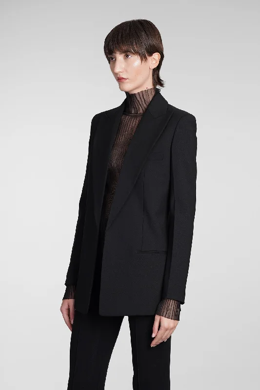 Blazer in black polyester