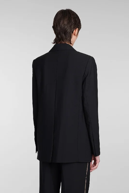 Blazer in black polyester