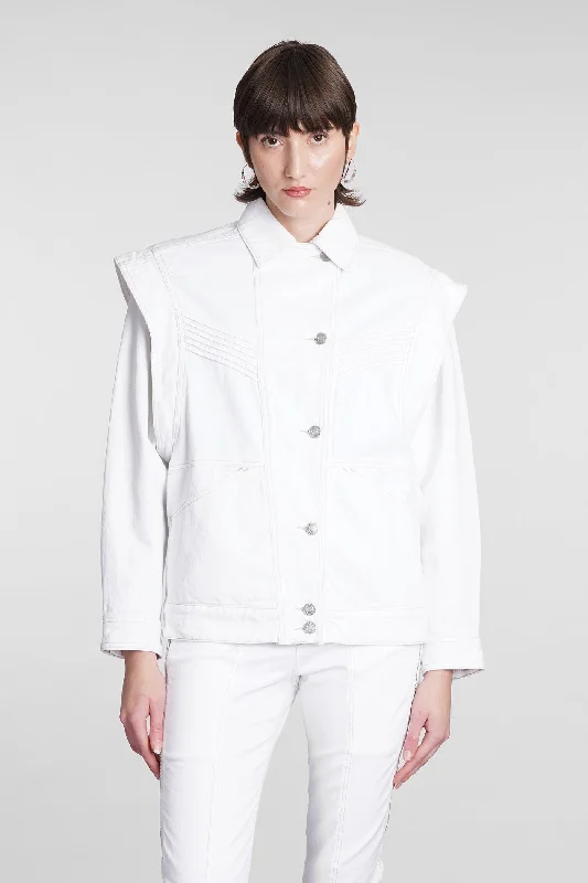 Harmon Denim Jackets in white cotton