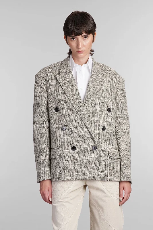 Klero Blazer in beige wool