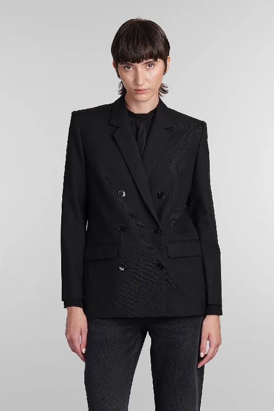 Madina Blazer in black wool