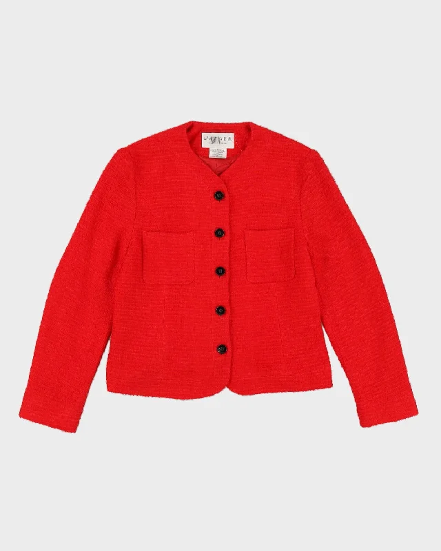 Jaeger Red Cotton Jacket - M