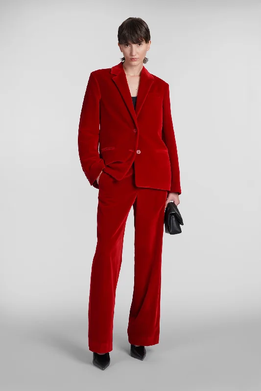 Blazer in red cotton