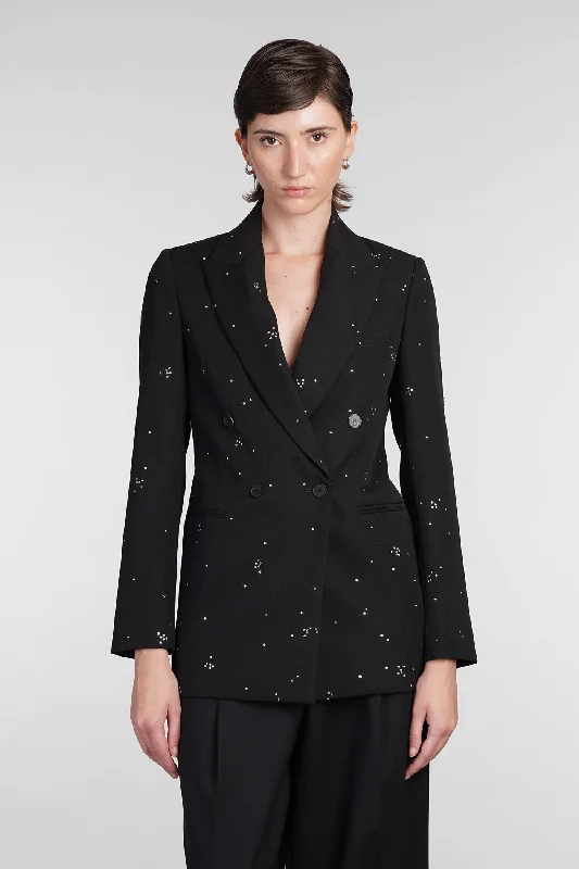 Blazer in black wool