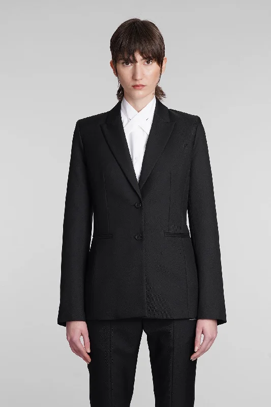 Blazer in black polyester