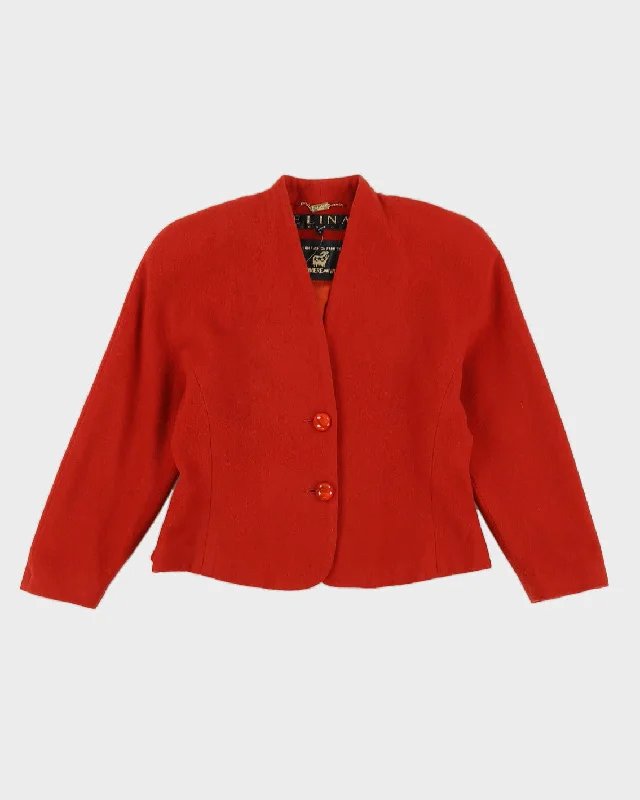 Orange Cashmere Blend Jacket - S