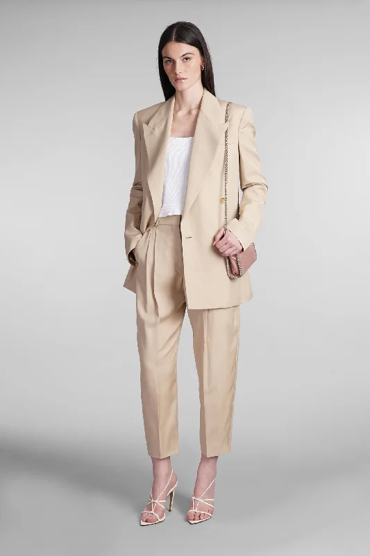 Blazer in beige viscose