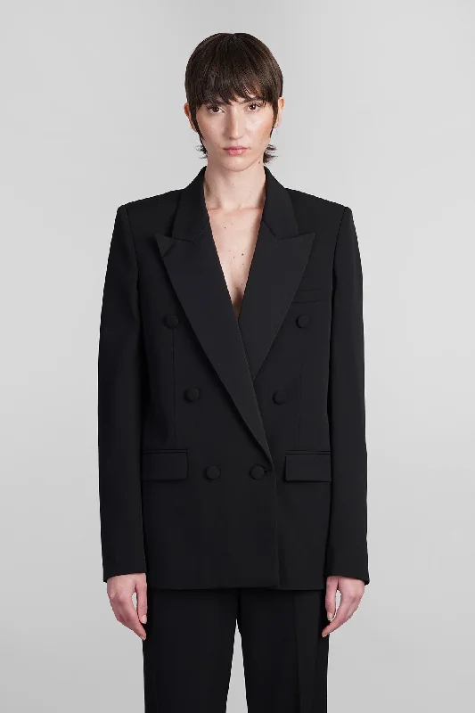 Blazer in black wool