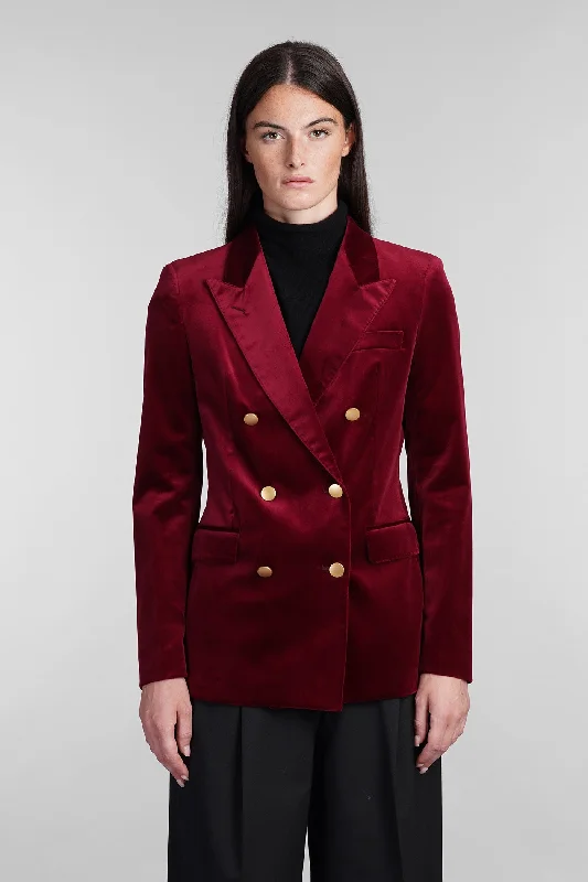 J parigi10b Blazer in bordeaux cotton