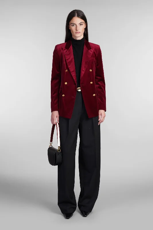 J parigi10b Blazer in bordeaux cotton