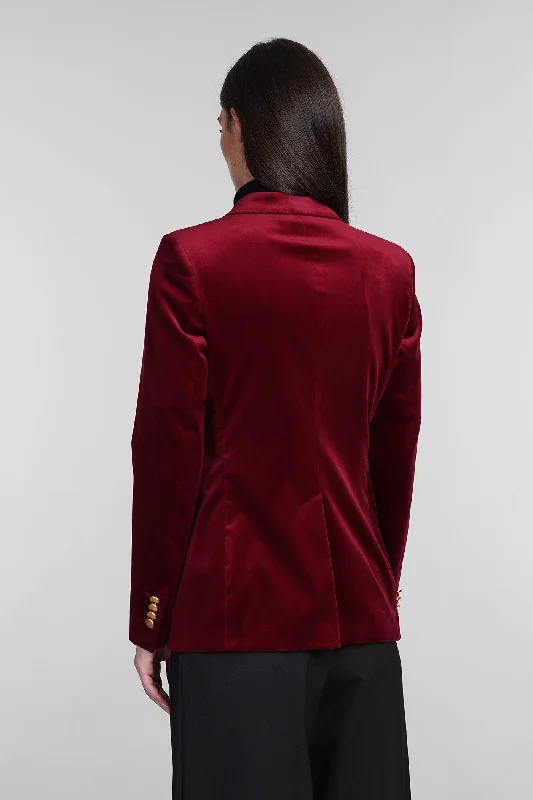 J parigi10b Blazer in bordeaux cotton