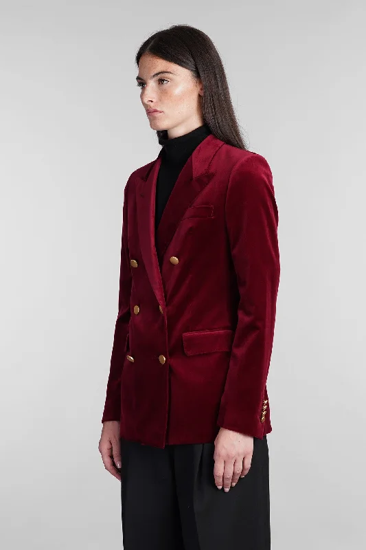 J parigi10b Blazer in bordeaux cotton