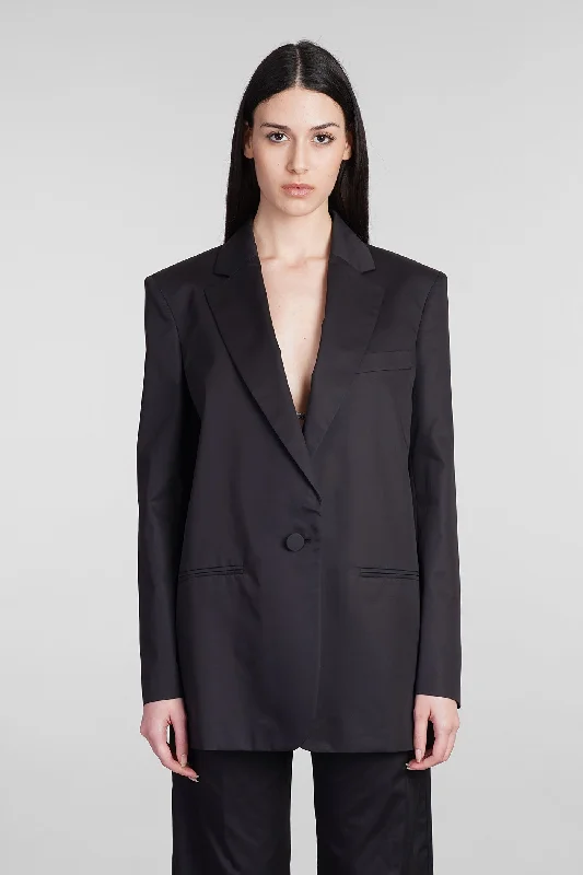 Guia Blazer in black cotton