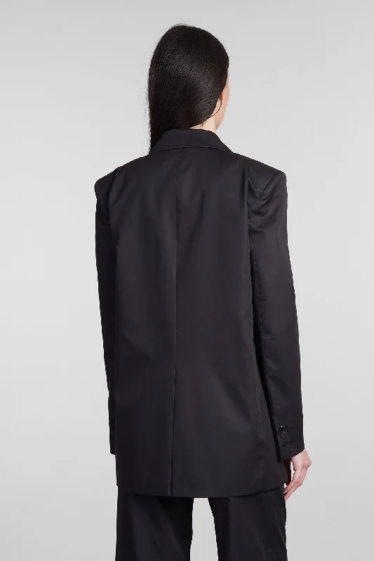 Guia Blazer in black cotton