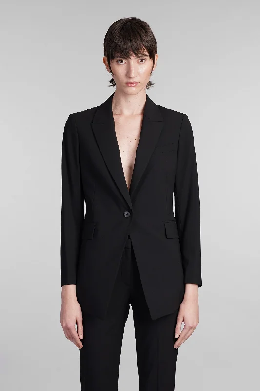 Blazer in black wool