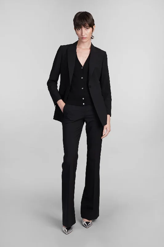 Blazer in black wool