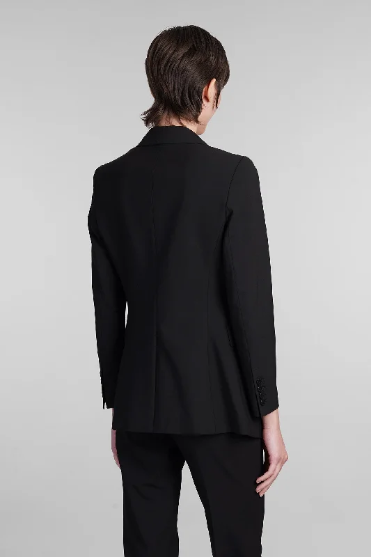 Blazer in black wool