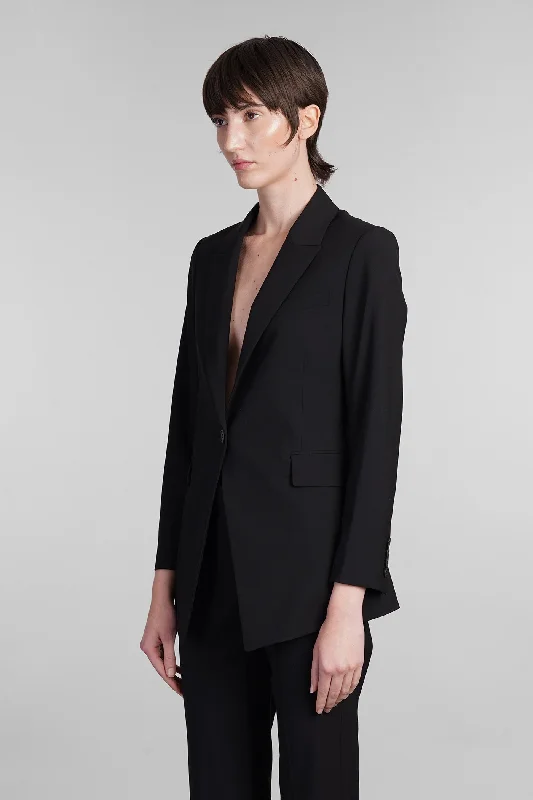 Blazer in black wool