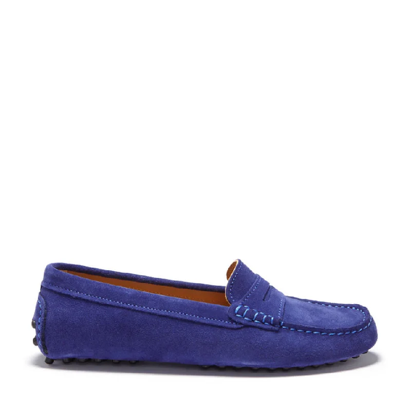 Women's Penny Driving Loafers, ink blue suede