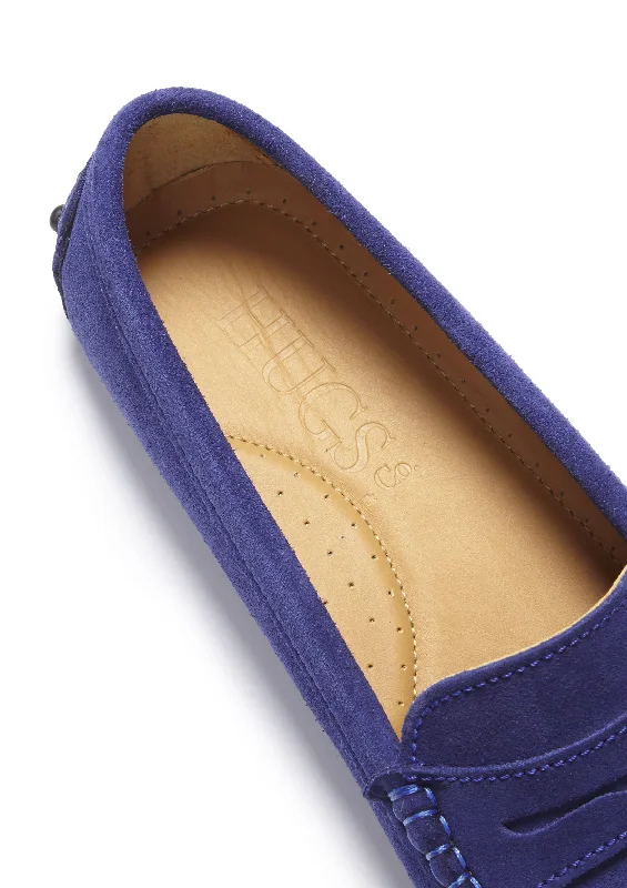 Women's Penny Driving Loafers, ink blue suede