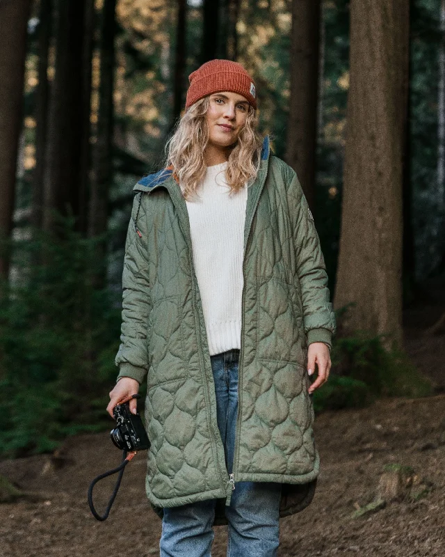 Flora 2.0 Long Recycled Insulated Parka - Dusty Olive